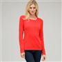 Long Sleeve Crew Neck, Fire Red, small