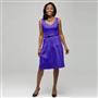 Belted Fit and Flare., Pansy, small