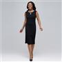 Boat Neck Sleeveless Sheath Dress., , small